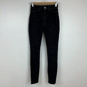 American Apparel Black and White High Rise Fit Denim Jeans Pants Size 24 00s Y2K